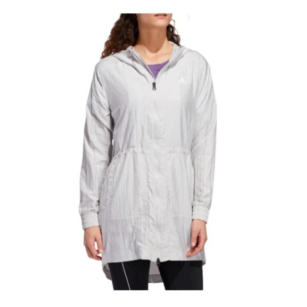 Adidas Women's Gray Training Windbreaker Dress Jacket 6979 Size XS